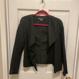 Vince Open Front Draped Black Blazer Size Small
